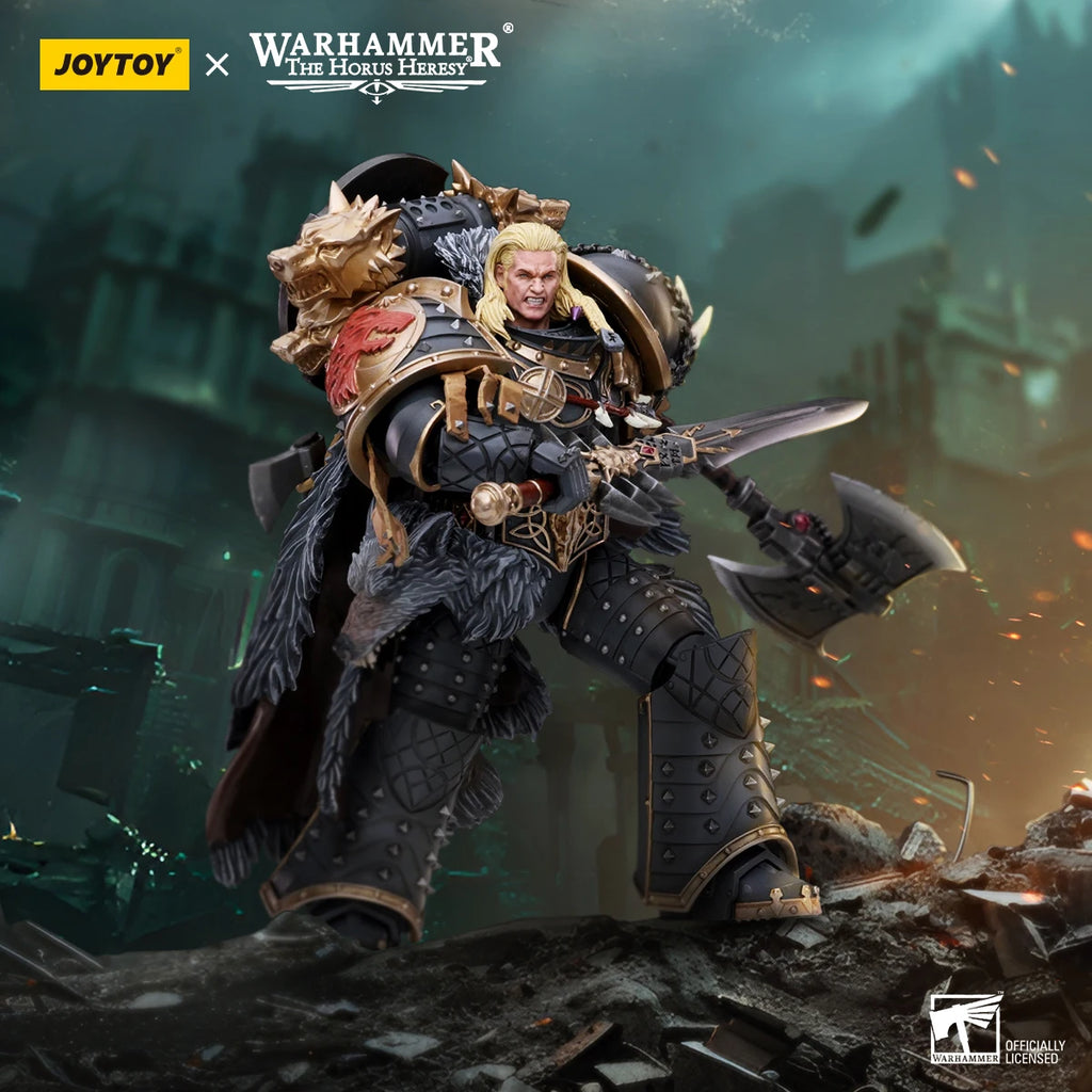 JOYTOY Warhammer 40K 1/18 Action Figure Space Wolves Leman Russ Primarch of the VIth Legion Anime figures Toys Model