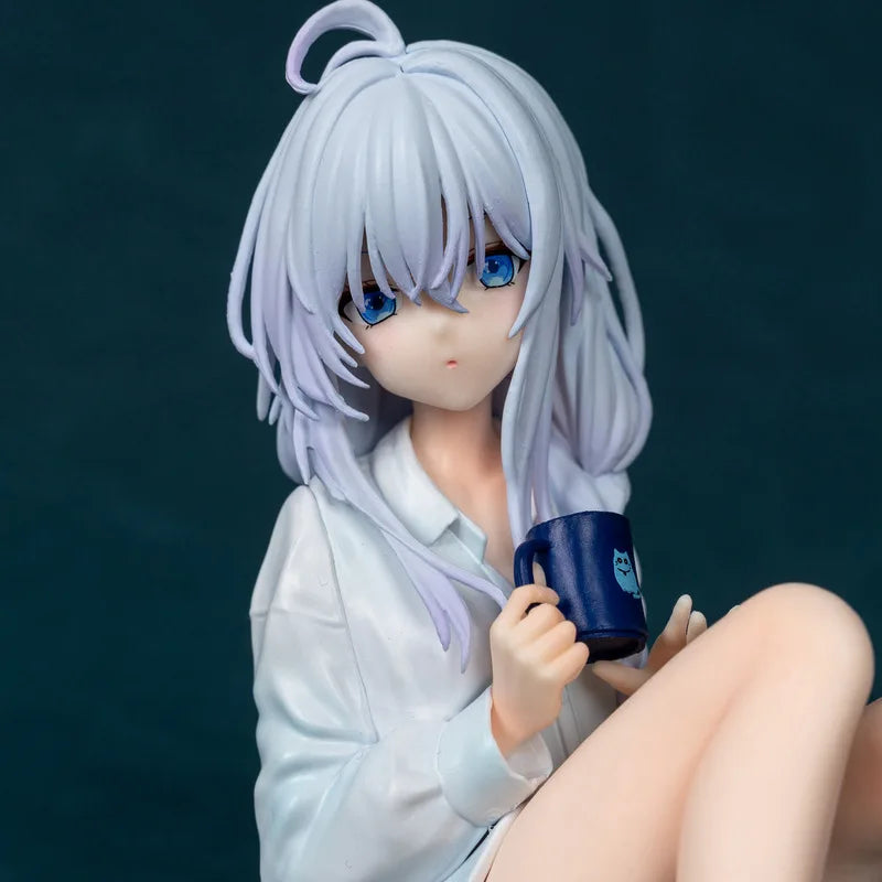 11cm The Journey Of Elaina Elaina Sitting In Pajamas Anime Girl Figure Model Statue Collection Desktop Decoration Ornament Toys