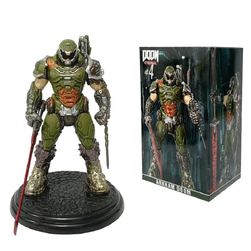 21cm Doom Slayer Eternal Demon Hunter Arkham Standing Posture Collectible Model Desktop Ornament Doll Pvc Toy Gifts
