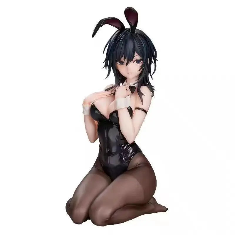 15CM Anime Figure Black Bunny Yokoyama Ishimi Kneeling PVC Statue Collectible Model Gift
