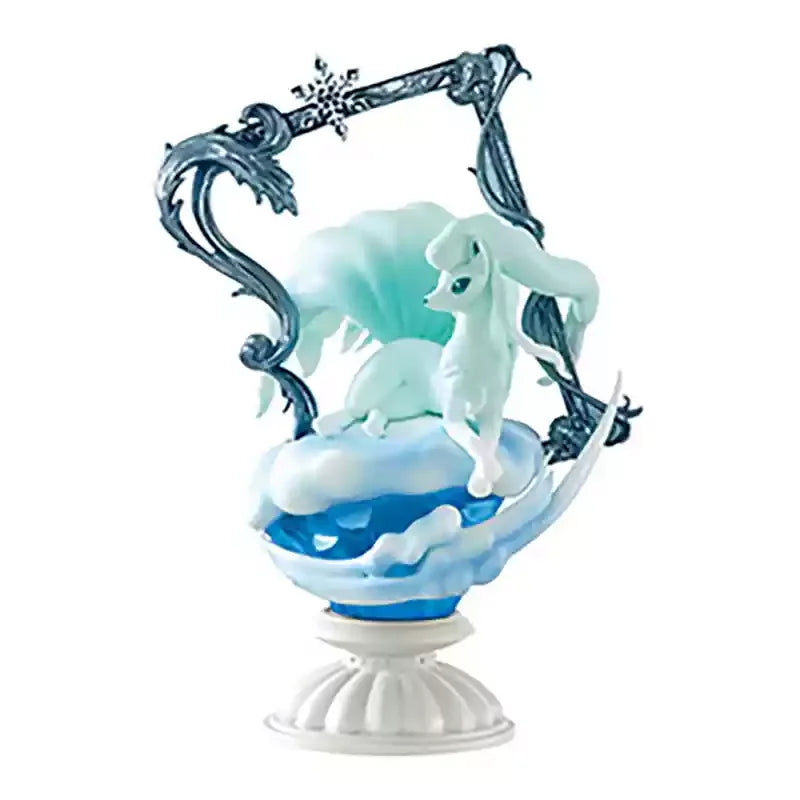 Re-Ment Pokemon Figures Decorative Frame Collection Alolan Ninetales Ceruledge Serperior Pikachu Suicune Sylveon PVC Model Toys