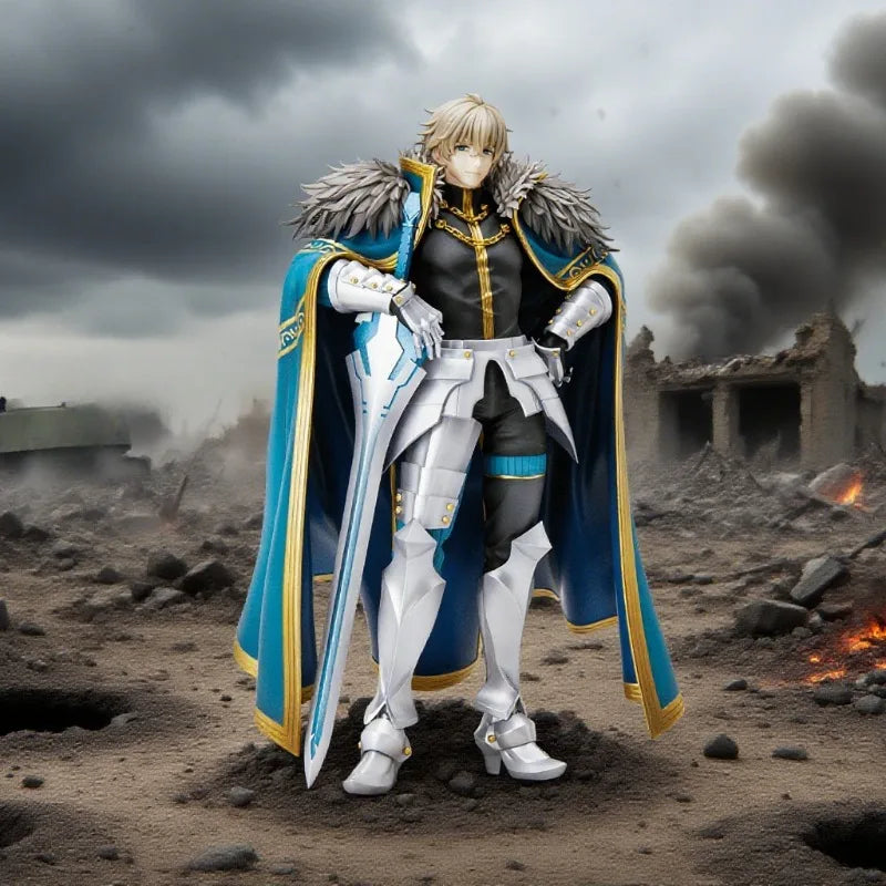 100% Original: Anime Fate/FGO Gawain, stehende Pose, 25 cm große PVC-Actionfigur, Anime-Figur, Modellspielzeug, Sammlerfigur, Puppe, Geschenk