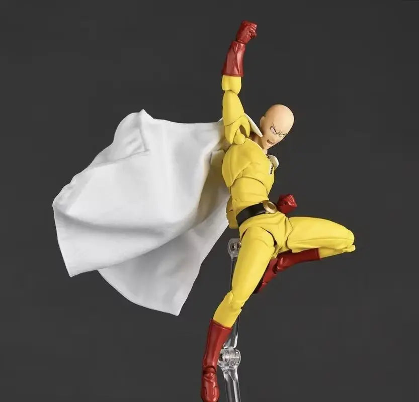 New Hot One Punch Man Saitama Amazing Yamaguchi Revoltech Saitama In Stock Anime Action Collection Figures Model Toys Gifts