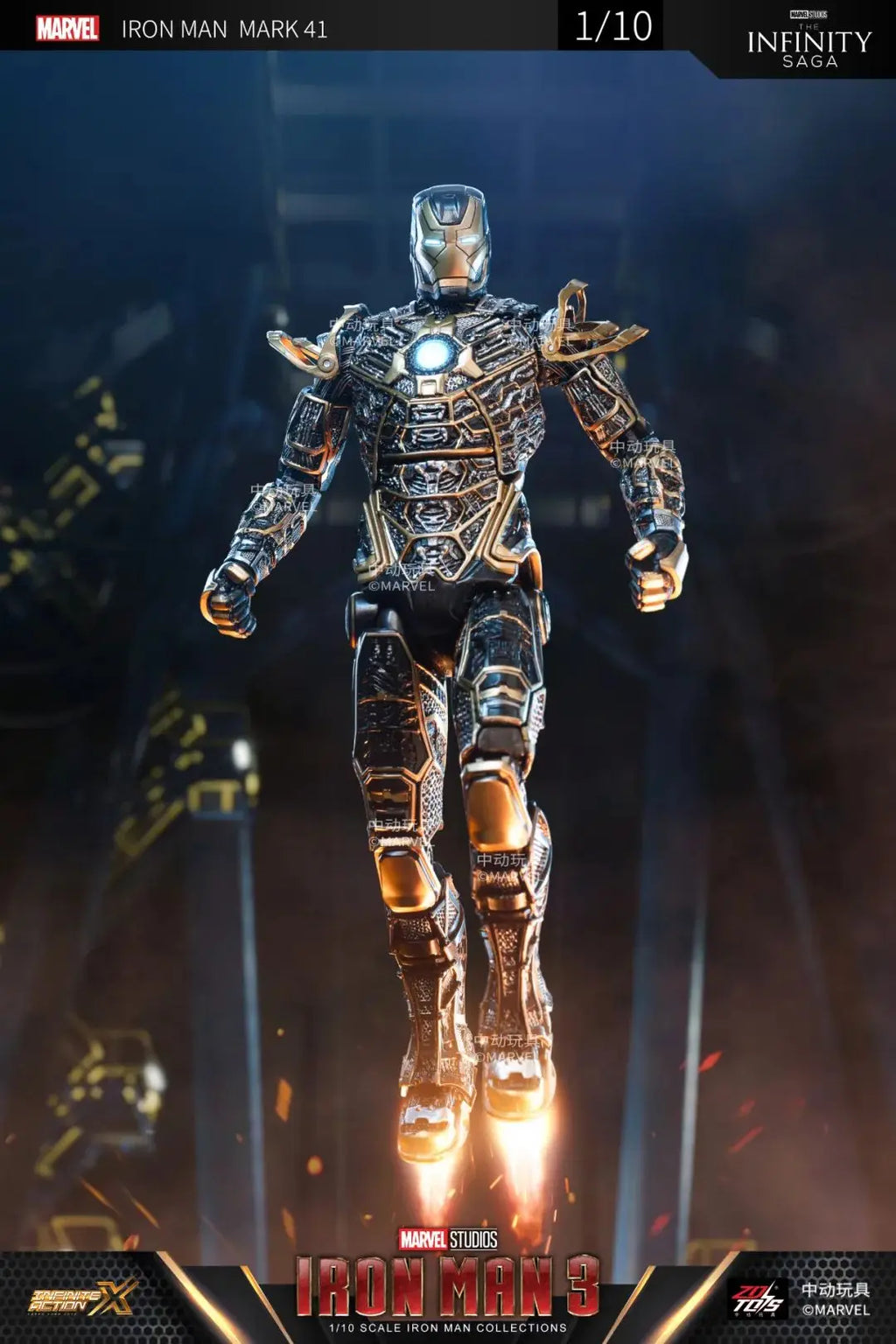 1/10 Original ZD Toys Iron Man MK2 War Machine2.0 MK16 MK11 MK24 MK35 MK47 Tony Stark Collection Model Action Figure Kids Toys