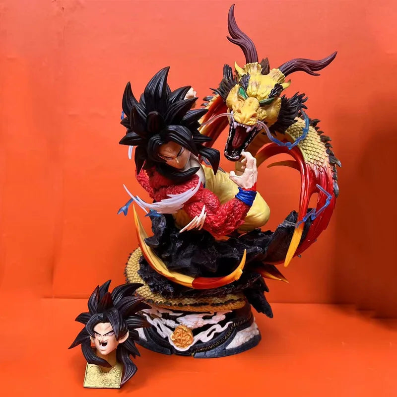 42cm Dragon Ball Goku Dragon Fist Explosion Ss4 Anime Figure Model Gk Statue Collection Desktop Decoration Ornament Toys Gifts