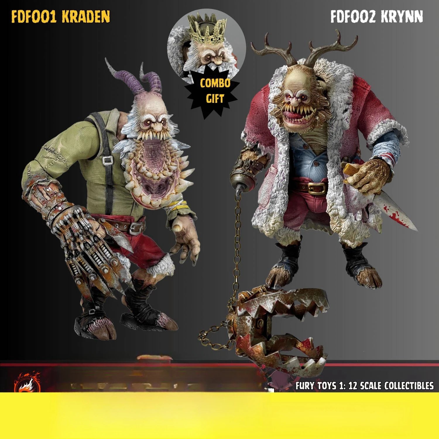 Fury Toys Demon Santa Claus Demon Night Strange Tales 1/12 Action Figure Model Rage Studio Movable Toys Gifts Action Figure