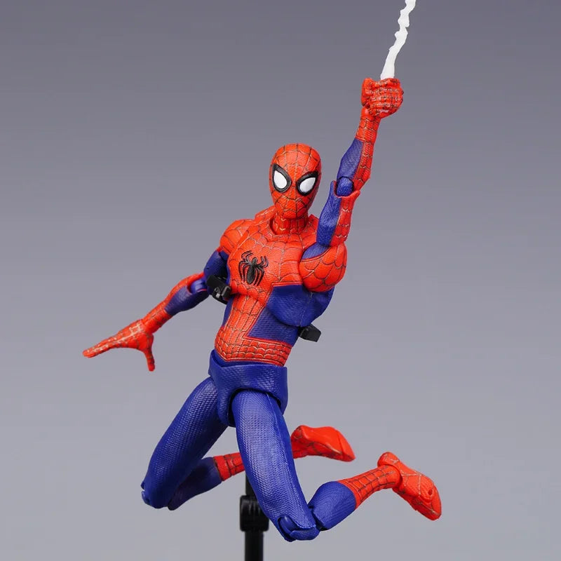 Disney Spiderman Figure Spider-Man Into The Spider-Verse Sv Peter B. Parker Sentinel Miles Action Figures Model Toys Kids Gift