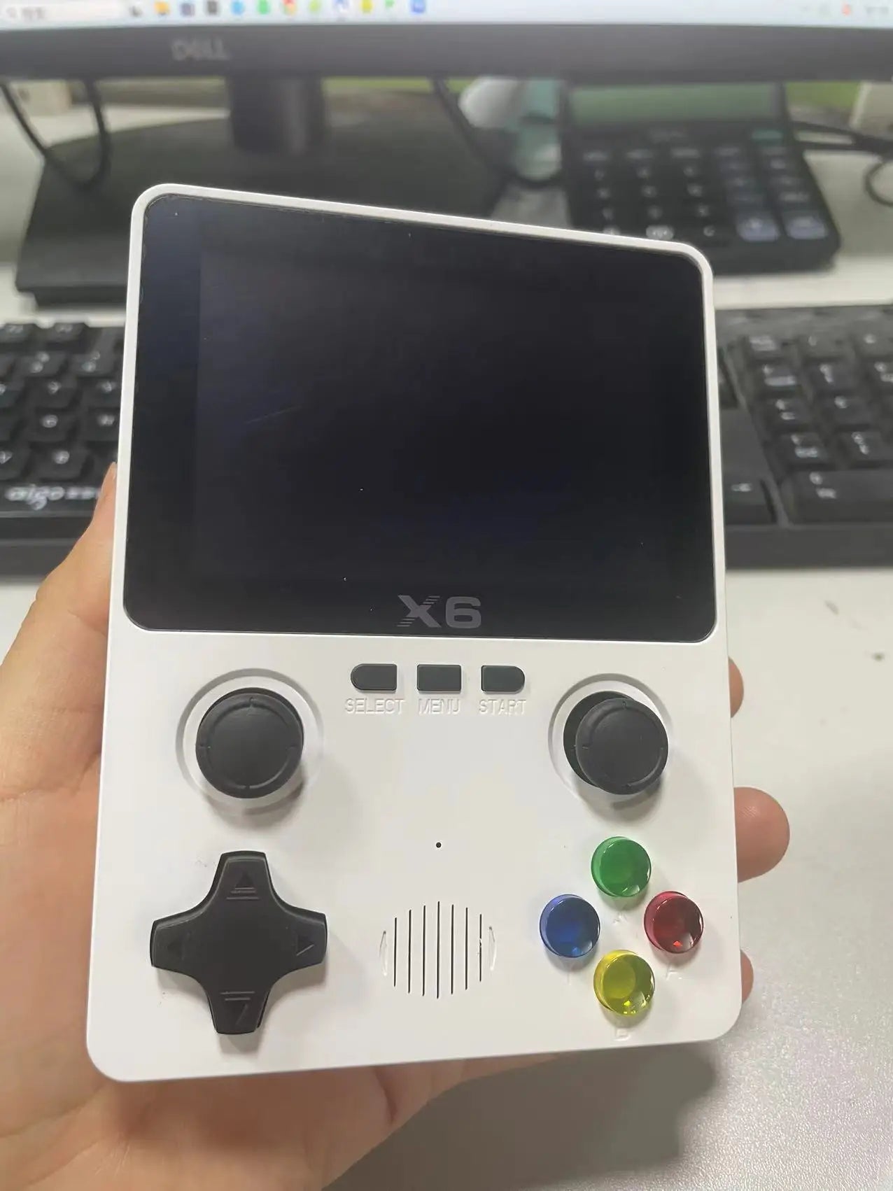 New X6 3.5Inch IPS Screen Handheld Game Player Dual Joystick 11 Simulators GBA Video Game Console for Kids Gifts