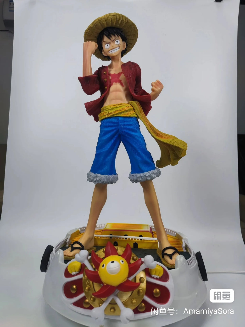 50cm Anime Luffy One Piece Action Figure Monkey D. Luffy PVC Model Statue Collection Sunlight Mile Gift