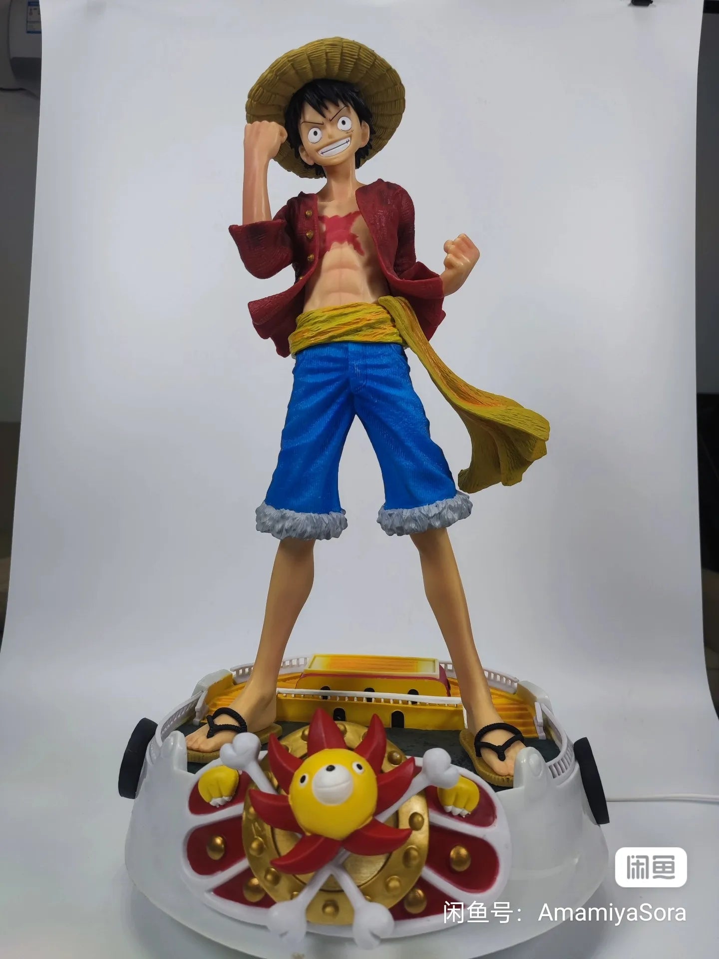 50cm Anime Luffy One Piece Action Figure Monkey D. Luffy PVC Model Statue Collection Sunlight Mile Gift