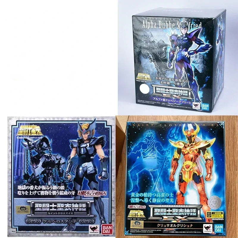 Bandai in stock Saint Seiya Anime Character Saint Cloth Myth EX Krishna Dante Siegfried Action Figure Toy Children's Gift