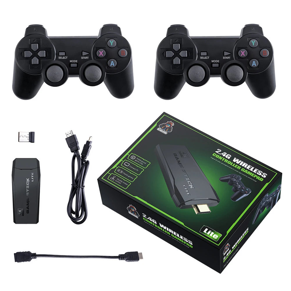 Video Game Stick Lite 4K HD Video Game Consoles 256G Wireless Controller For M8/X2 Plus/K8/M15 58000+ Retro Games Kid Xmas Gift