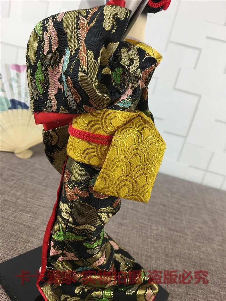 12inch Japanese Geisha Doll Statuette Sitting Figurine Japanese Kimono Kokeshi Kabuki Geisha Handicraft Ornament Birthday Gift