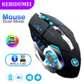 2,4G Drahtlose Maus Bluetooth Maus RGB Backlit Gaming Maus Wiederaufladbare Mäuse Stille Maus 3600 DPI Maus für Macbook Laptop