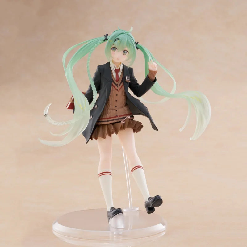 Оригинална фигурка Taito Hatsune Miku Preppy Ver Anime, модна Kawaii, колекционерска фигурка, гаражен комплект, играчка, подарък за рожден ден