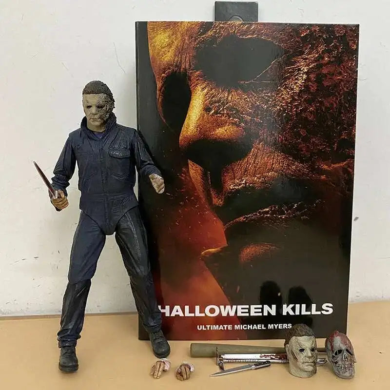 NECA Figure Michael Myers With LED Pumpkin Halloween Figure Ultimate Action Toy Doll Decor Christmas Gift Halloween Horror Toy