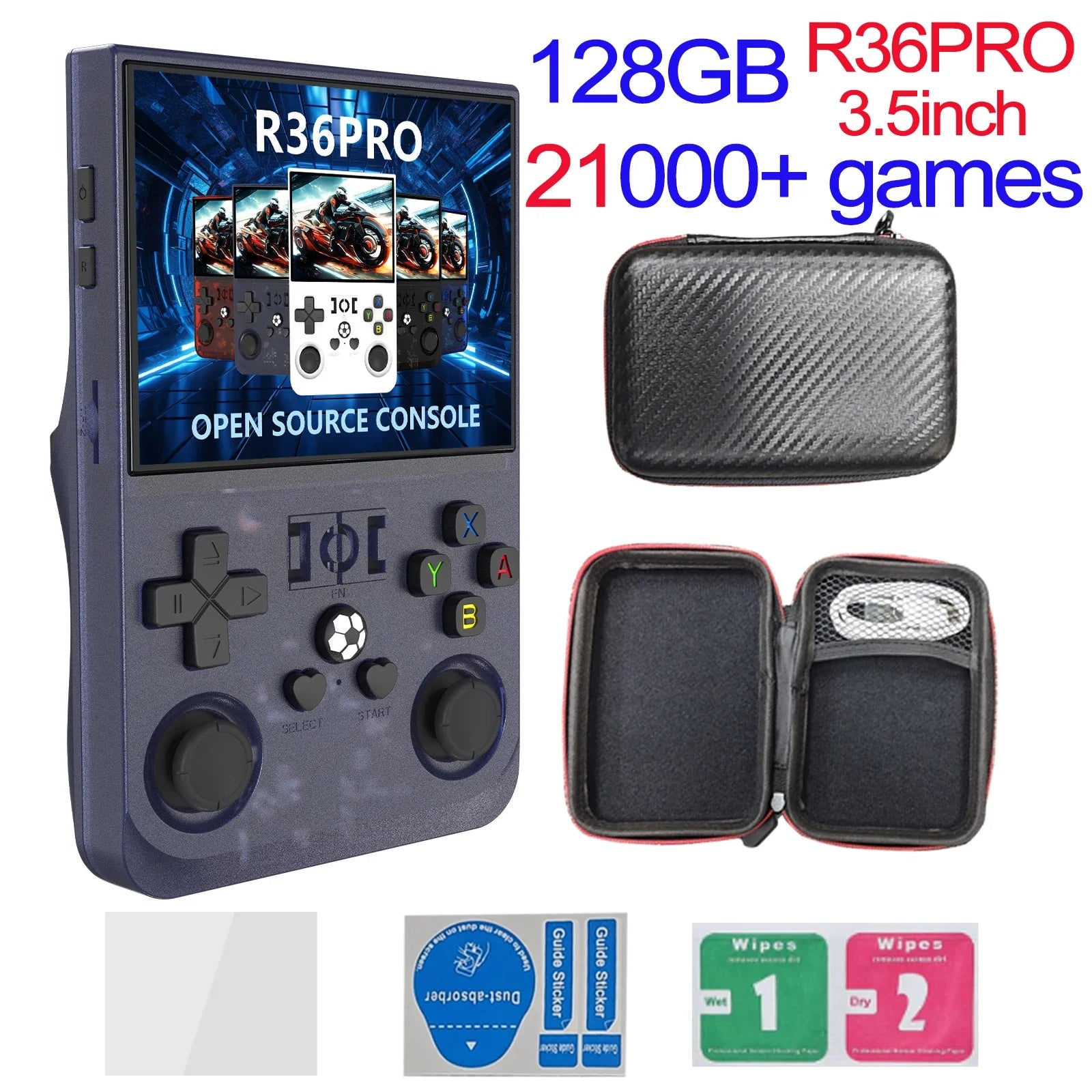 R36MAX Игрална конзола 64GB 128GB 18000+ ИГРИ Linux система 4.0-инчов K36 срещу R36S 3.5-инчов джобен видео плейър. Не е необходимо изтегляне.