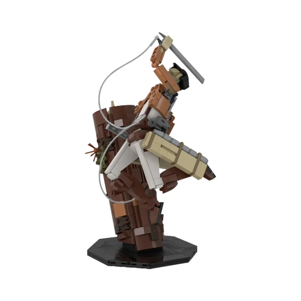 Gobricks MOC Attack on Titan Action Figure Levi Ackerman Bricks Model Attack on Titan Movie Levi Ackerman Building Blocks