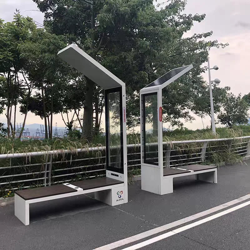 Benches Outdoor Garden Park Advertising Solar Smart Bench