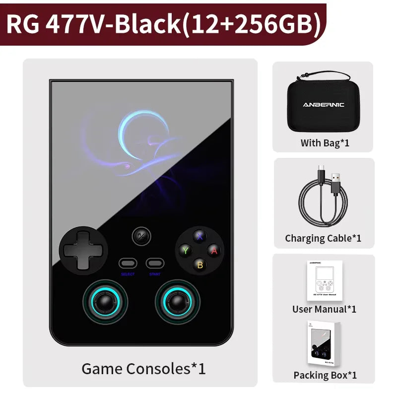 ANBERNIC RG477V Portable Game Console Android 14 12GB RAM 256GB 4.7" LTPS DSP WiFi BT HDMI Dimensity 8300 RG 477V PS2/PSP Games