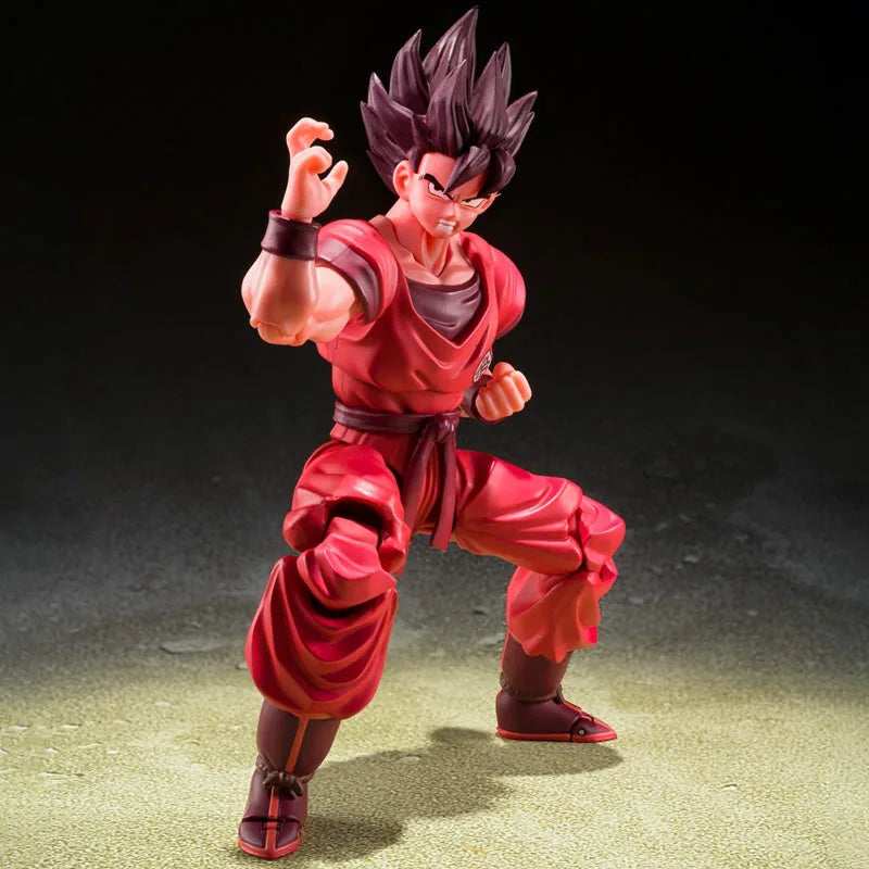 In Stock BANDAI Original Box Figuarts DRAGON BALL SON GOKU KAIO KEN 18000 POWER LEVEL Action Figure Model Toy Gift for Kids