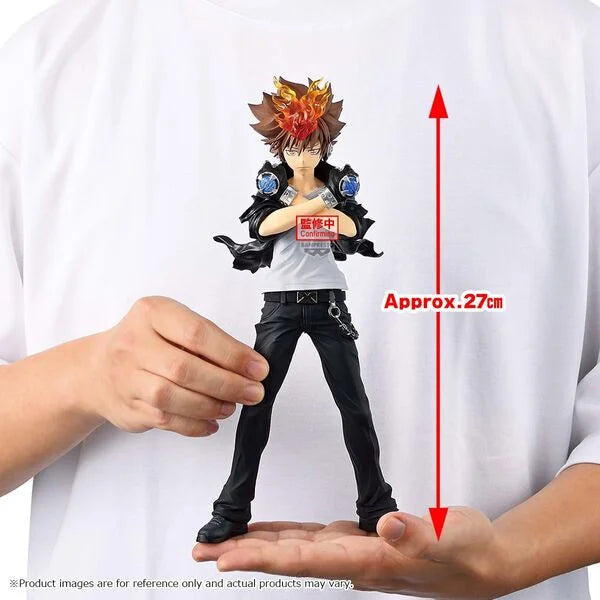 Original Banpresto Katekyou Hitman REBORN Anime Sawada Tsunayoshi Action Figurine Toys PVC Model Collection Decoration