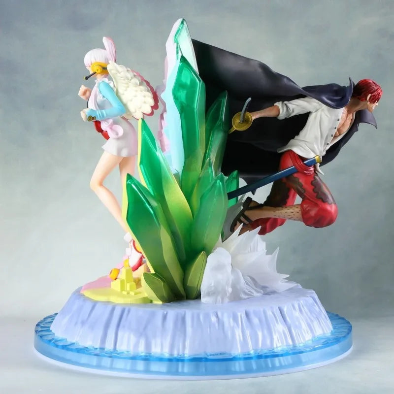 Bandai Original Box One Piece Super Fierce Battle Figuarts Zero Rothaarige Sängerin Shanks Uta Desktop Ornamente Sammlung Geschenke