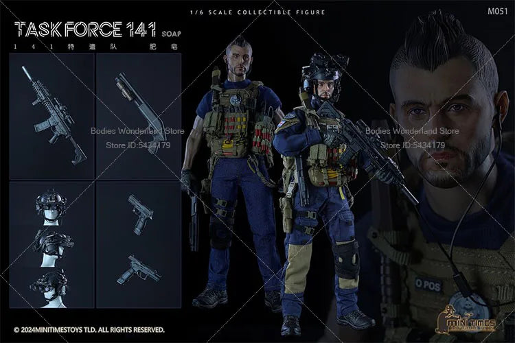 In Stock mini times toys M051 1/6 Scale Male Soldier Special Forces Task Force Soap 12inch Action Figure Doll Collection