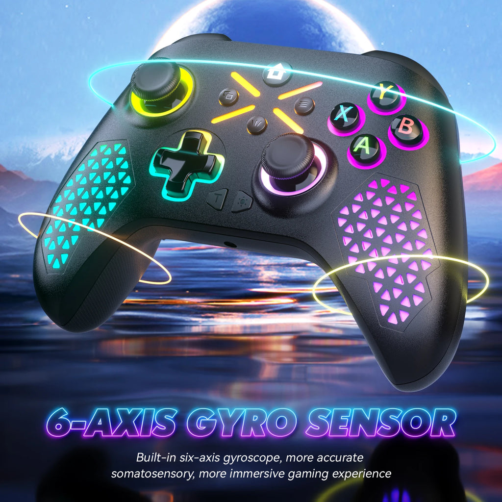 Kabelloses Gamepad für Xbox One, Xbox Seris S, Xbox Series X-Konsole Win 7 8 10 Dual Vibra mit Sechs-Achsen-Gyroskop-Gamecontroller