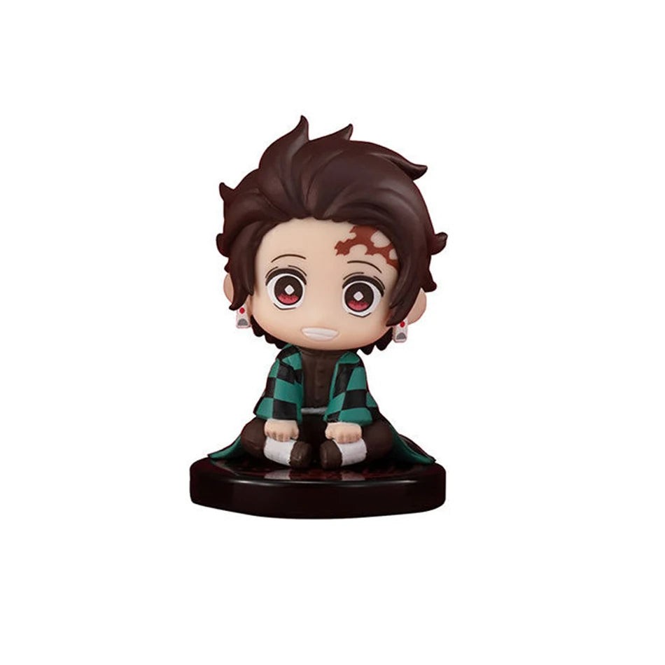 Q Posket Demon Slayer Figure Wholesale Mini Figurine 5Pcs 15Pcs Sets Kimetsu No Yaiba Small PVC Dolls Desktop Decoration Toys