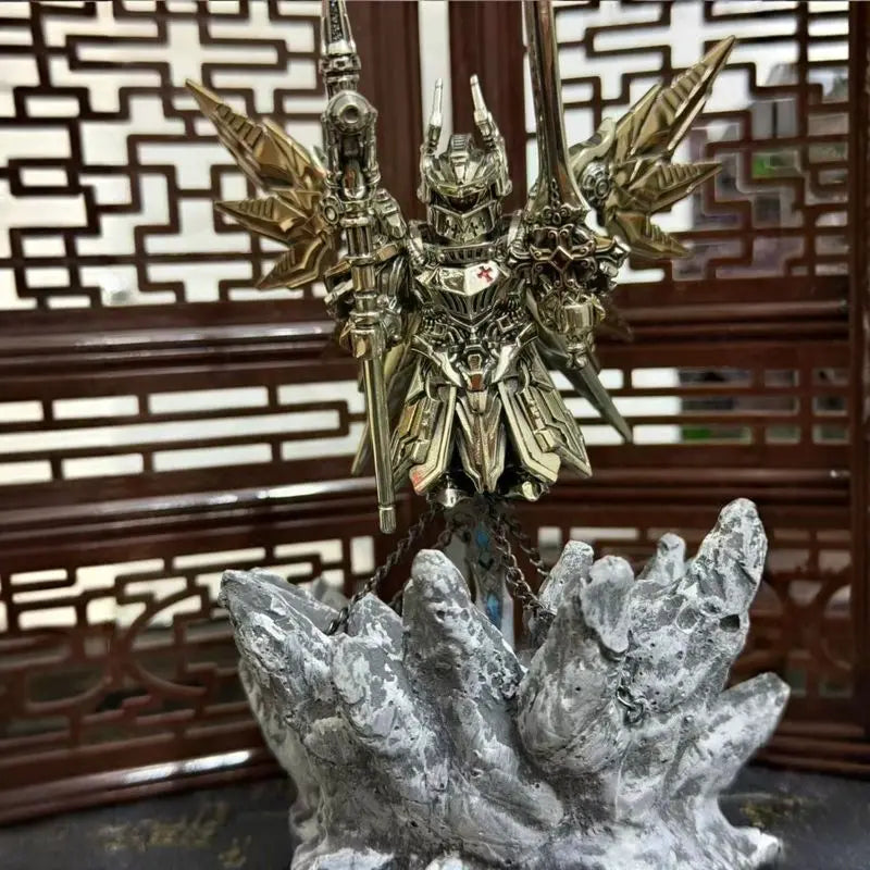 In Stock Mech Judge Pendant Chinese Style Metal Man Handheld Item Workstation Detachable Play Figure Desktop Collection Gift Toy