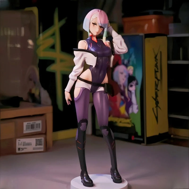 In Stock Animester Damanjiang Gee Original Cyberpunk Edgerunners Lucy Anime Figures Desktop Ornaments Model Collectible Toys Gif
