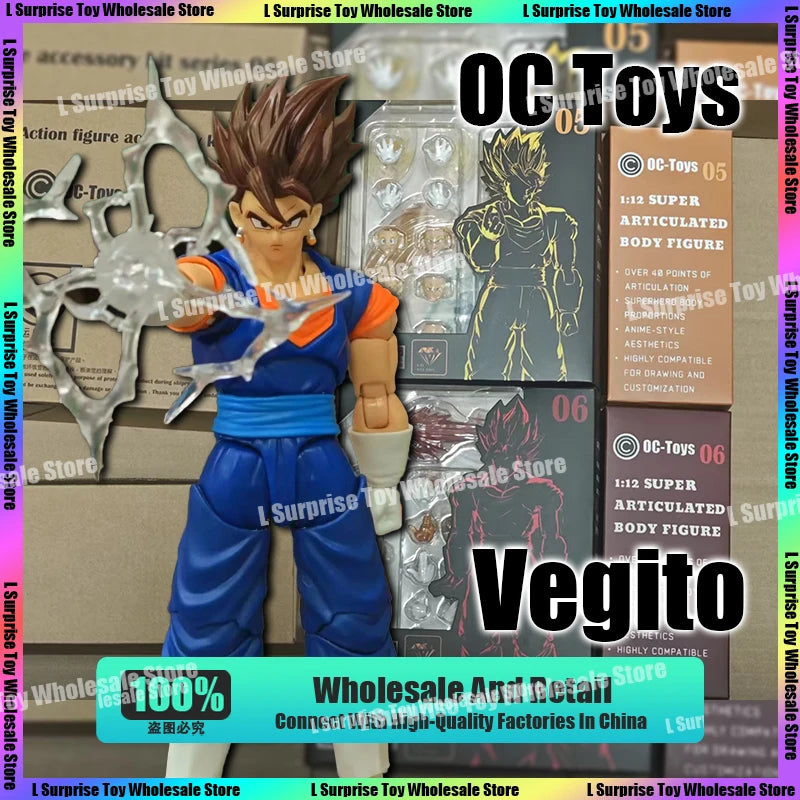 OC Toys GD Studio Dragon Ball Z SHF Super Saiyan God Vegetto Vegito Аниме Фигурки Фигурки Модели Детски Подаръци Играчки