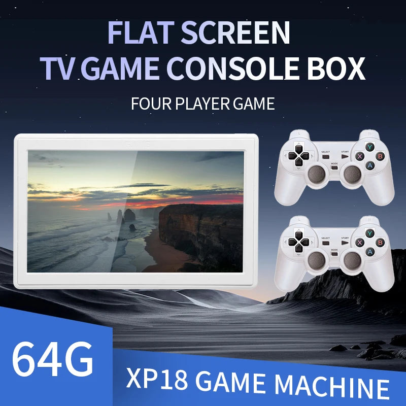 AMPOWN XP18 TV Game Console HDMI Output 7'' Screen 4000mAh Battery Portable Video Console Wireless Controller Supports Simulator