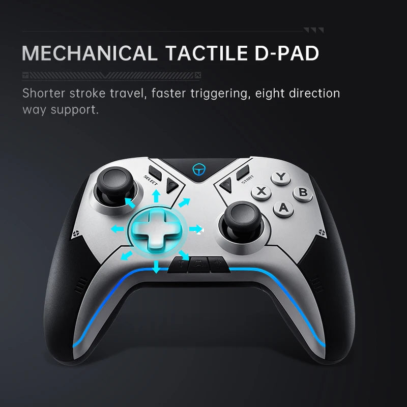 ThuneRobot G60 Wireless Gamepad Controller Hall Effect ALPS Esports Joystick 860mAh Suitable for FPS Shooting Games,Racing Games