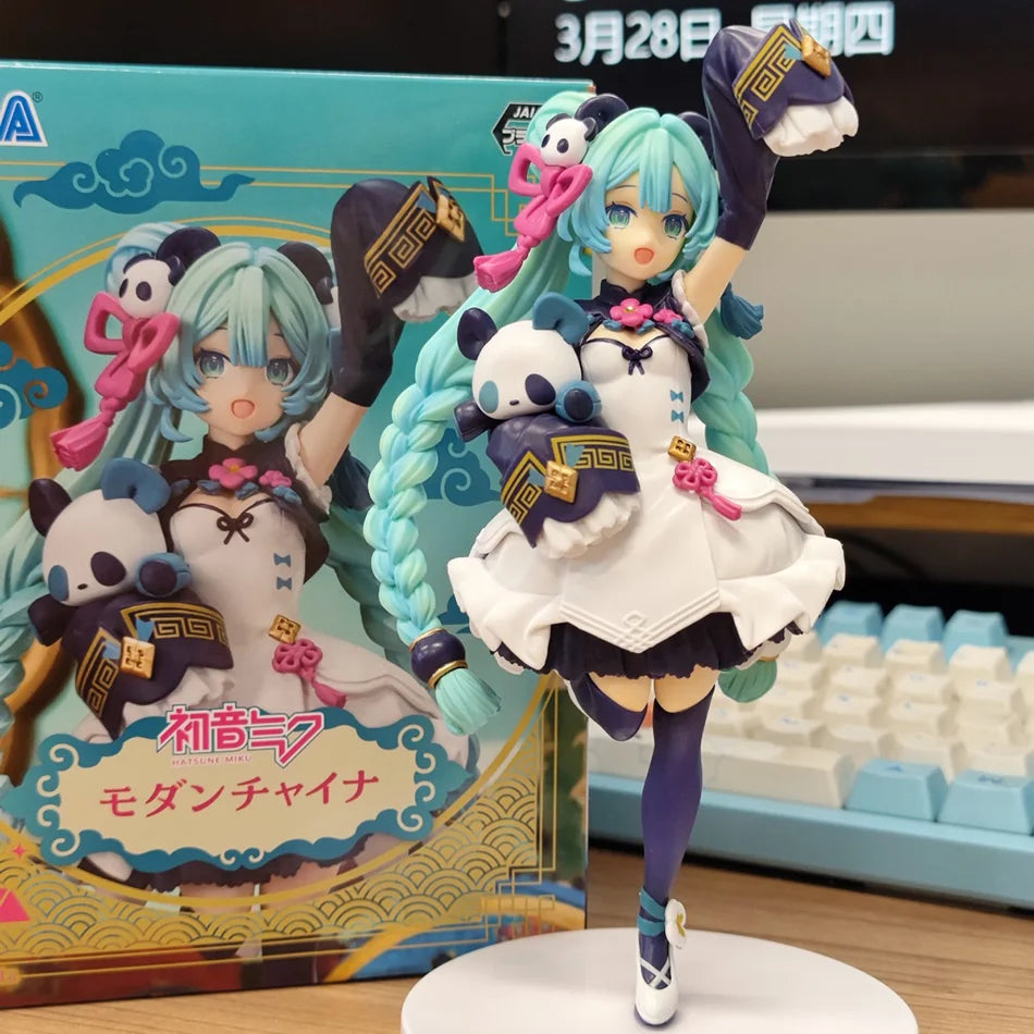 Anime Hatsune Miku doll model cartoon cute tabletop decoration Tokyo Series Kimono decoration cute China Style holiday gift