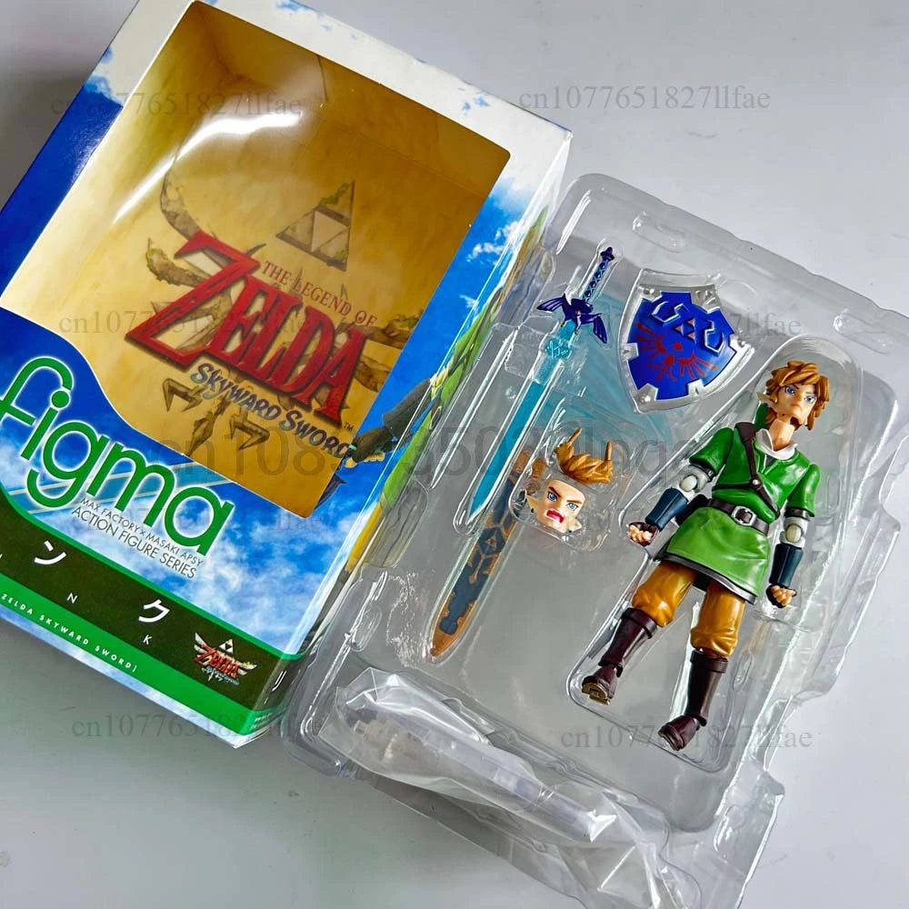 Figma 153 The Legend of Zelda 153 Skyward Sword 14cm Link Action Figure Model Toy Joint Movable Doll Room Ornament Gift For Kids