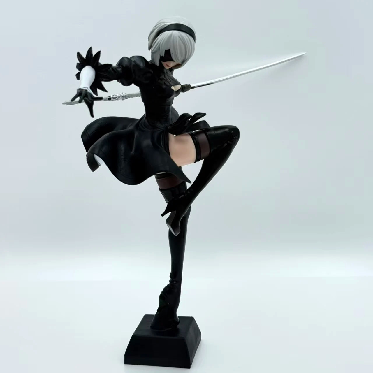24CM NieR Automata YoRHa No. 2 Type B figma 2B Lifeform Kaine Nier PVC Action figure doll model Collectible statue figura gift