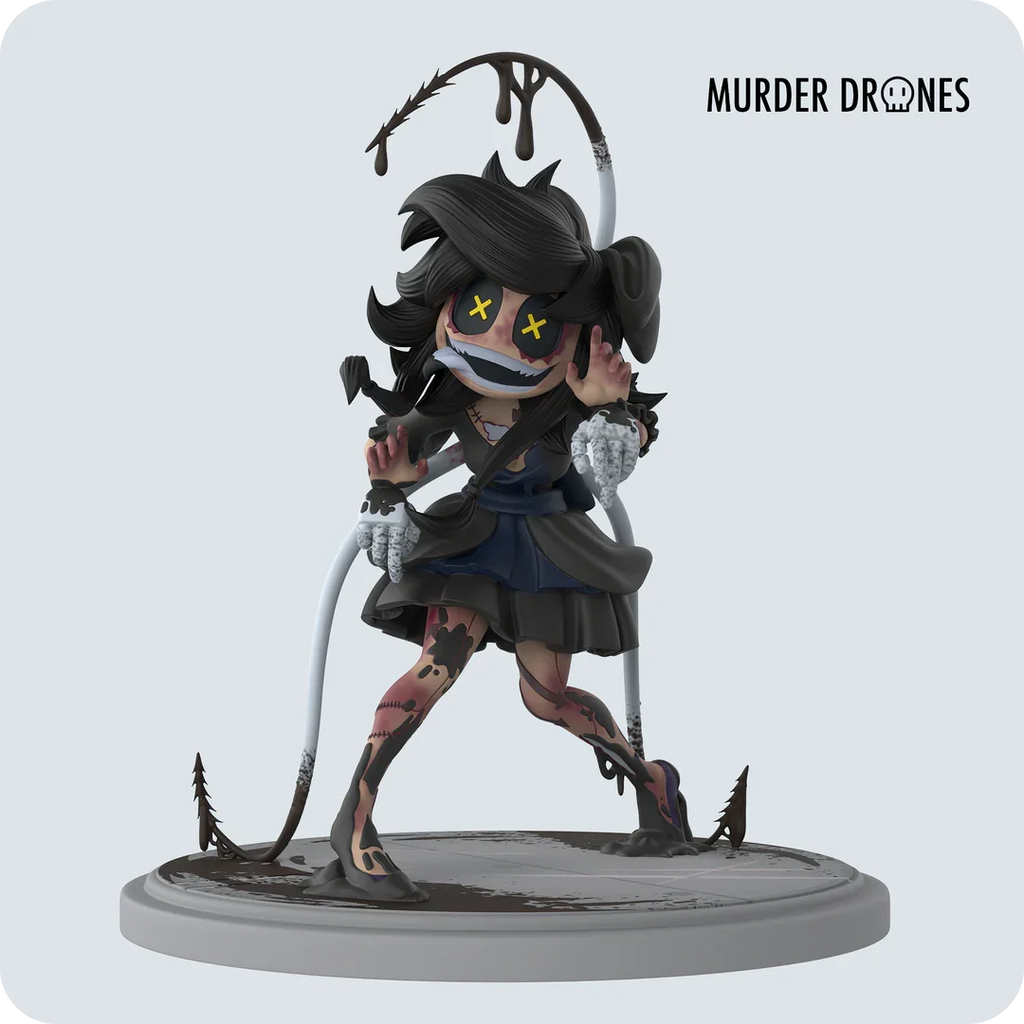 Murder Drones Cyn AniMEGAZ Anime Figure Original PVC Collectible Model New Villain Merch Cute Toy Kawaii Gift Desktop Decoration
