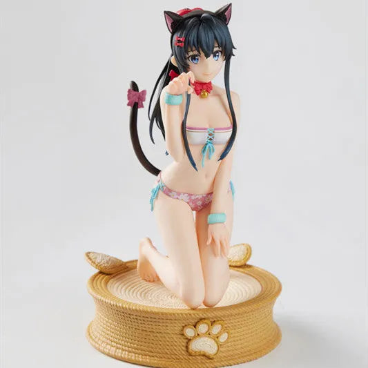 Aforce Yukino Yukinoshita Anime Action Figure Oregairu Swimsuit Cat Ear Version Collectible Statue For Anime Fans
