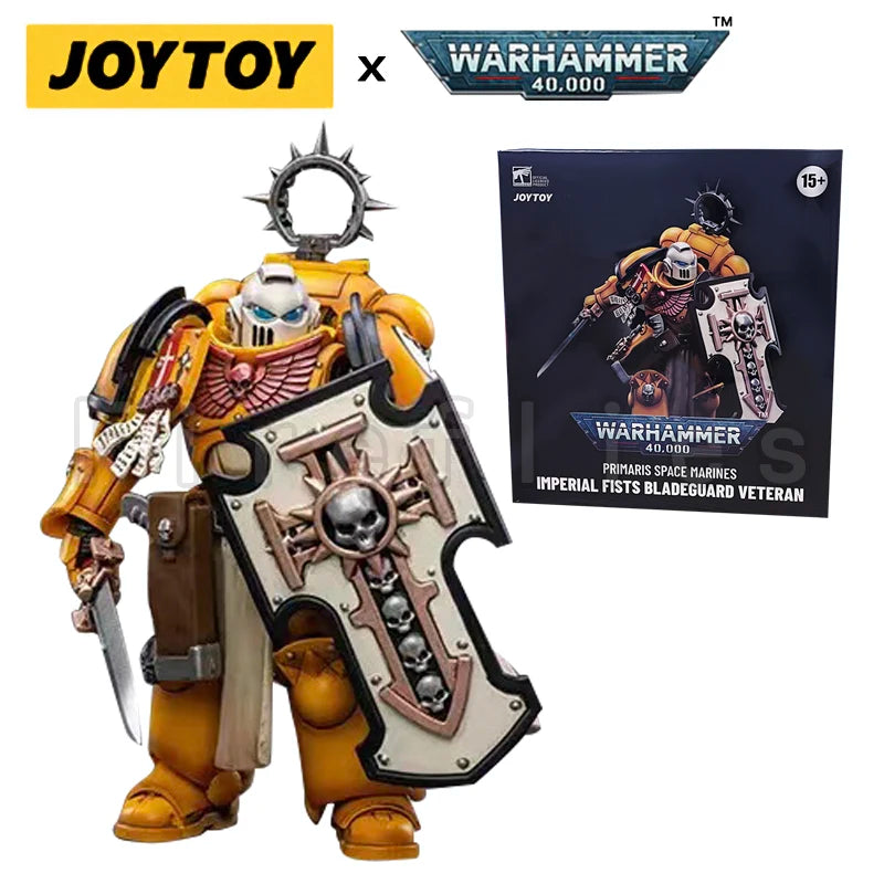 1/18 JOYTOY Action Figure (4PCS/SET) 40K Bladeguard Veteran Set Anime Collection Model Toy