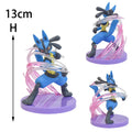13 cm Riolu Lucario Pokemon Action-Modell Puppe Anime PVC Figur Statue Spielzeug mit Basis Dekoration Sammeln Geburtstagsgeschenk KEINE BOX