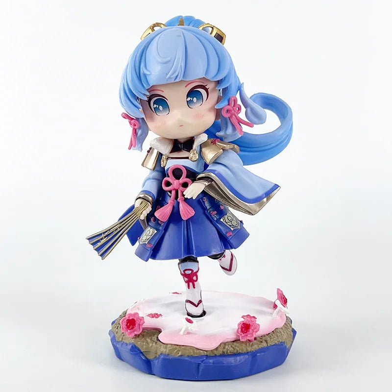 16CM New Anime Genshin Impact Yae Miko Ganyu Hu Tao Kawaii Q version Action Figure PVC Doll Model Toys ornament decoration Gifts