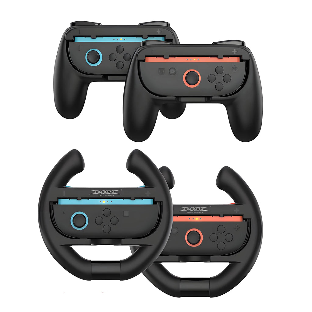 2PCS Game Steering Wheel for Nintendo Switch 2 JoyCon Controller Racing Wheel Hand Grip for Switch2 Kart Games Accessories
