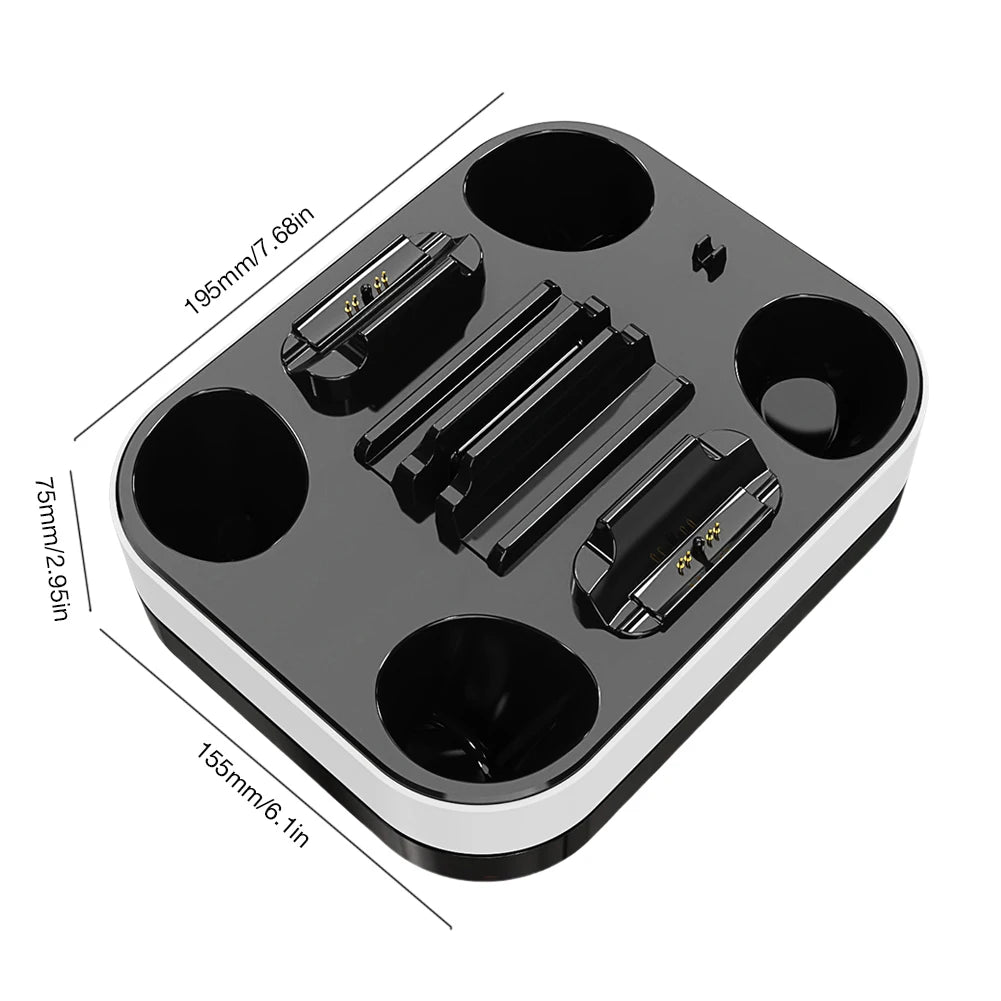 For PS5 Controller Charger Stand Fast Charging Dock Station Dual Charging Dock for PS5 Controller & PS Portal Games Accessories