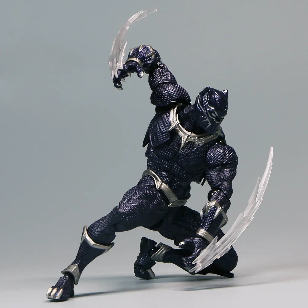 16cm Anime Marvel The Avengers SHF Action Figures Black Panther Multi Joint Mobility Model Doll Figurines Kids Toys Fans Gifts