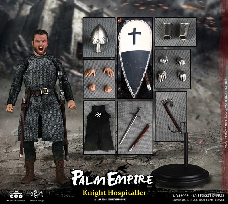 COOMODEL 1/12 Handheld Empire Series PE001 Teutonic Knights PE003 Hospital Knight Full Set 6" Action Figures In Stock
