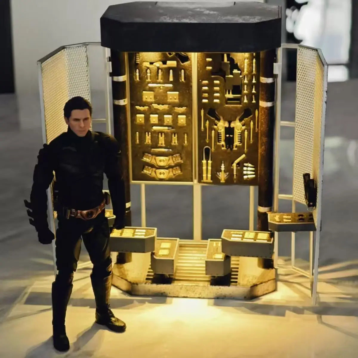 INART 1/12 Male Batman Dark Knight Rise Hg-M0001 Bruce Wayne Bell Scene Accessory Library For 6in Action Figure Model