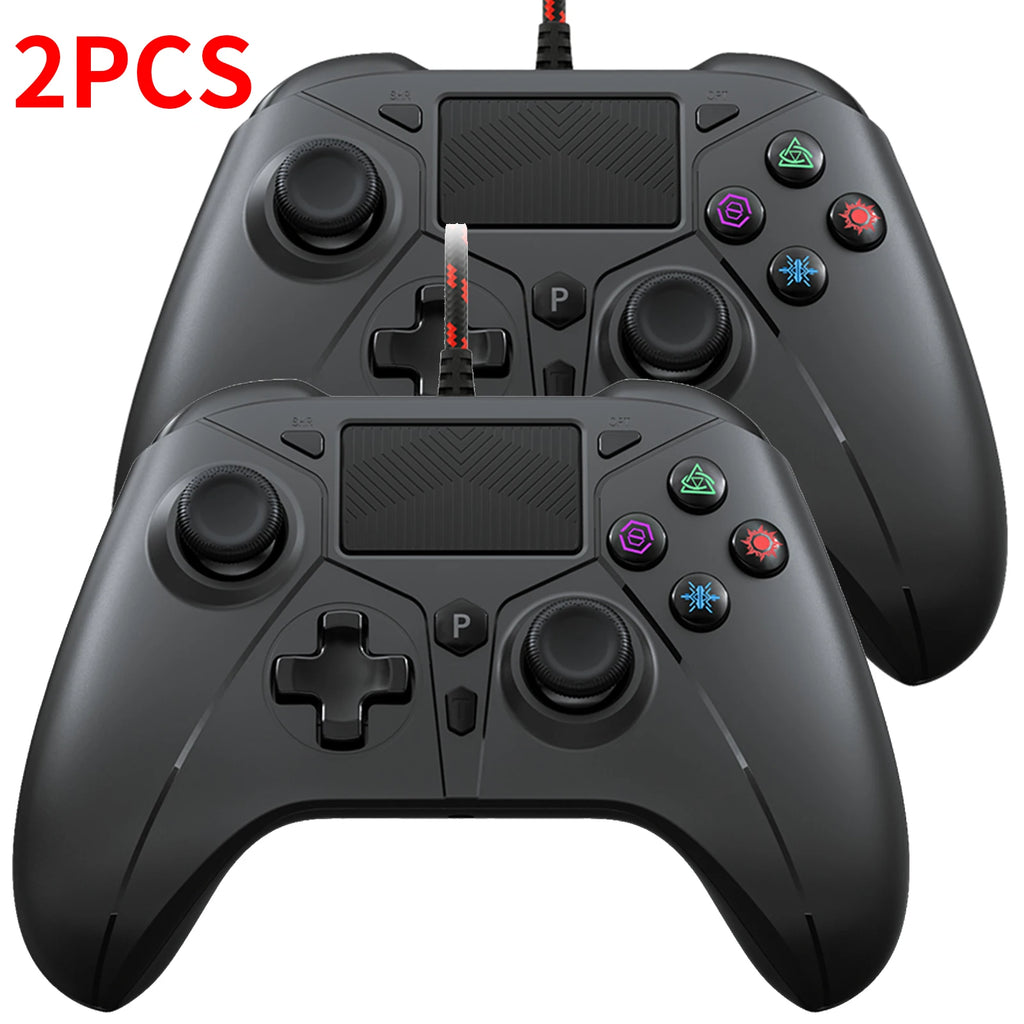 Wired Controller for PS5/PS4/Pro PC Console Remote Control Handle Gamepad Turbo Dual Vibration 2m Cable No Delay Instant Connect