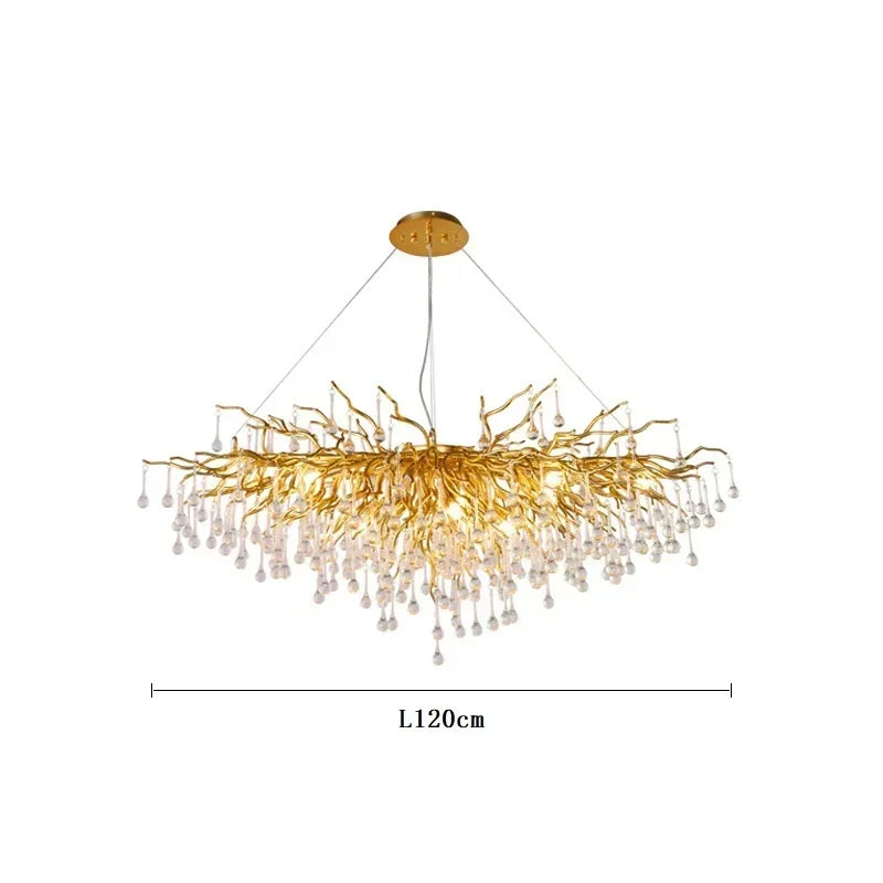 American Luxury Crystal Ceiling Chandelier Modern Art Living Dining Bedroom Hanging Lamp Hotel Hall Home Decor Pendant Lights